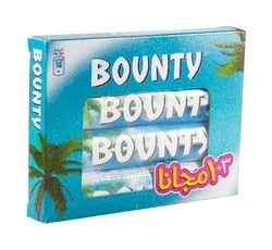 Bounty Milk Chocolate Bars Filled With Coconut (3+1 Free) - 4 X 56 Gr