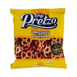 Pretzo Original Pretzels Cheese Flavor 96% Fat Free - Preservative Free - 26 Gr