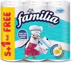 Familia Plus Kitchen Towel Rolls 2Ply (5+1 Free) - 6 Per Pack