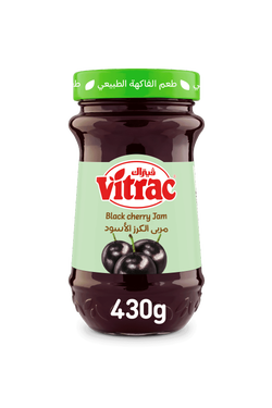 Vitrac Black Cherry Jam - Preservatives Free, Artificial Flavors Free, Artificial Colors Free - 430 Gr