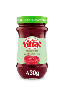 Vitrac Red Raspberry Jam - Preservatives Free, Artificial Flavors Free, Artificial Colors Free - 430 Gr