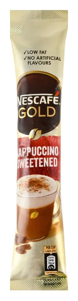 Nescaf? Gold Sweetened Low Fat Instant Cappuccino Stick - Artificial Flavors Free - 18.5 Gr