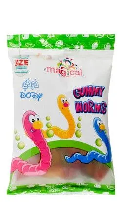 Magical Gummy Worms - 90 Gr
