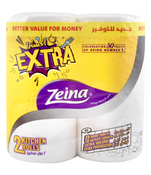 Zeina Extra Kitchen Towel Rolls - 2 Per Pack