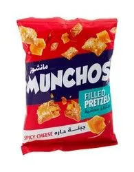 Munchos Filled Pretzels Spicy Cheese - 35 Gr