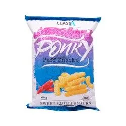 Class A Ponky Sweet Chili Puff Snacks - 60 Gr