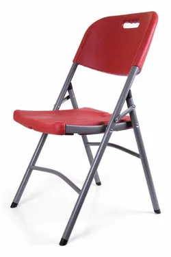 Mintra Hdpe Folding Metal Chair Red - 1Pc