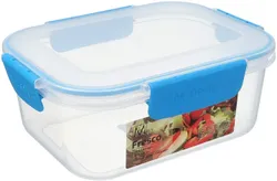 M Design Clips Food Container- Transparent/Blue - 16L