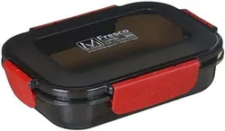 M-Design Lunch Box With Tay Smoke/Red Clips - 600Ml