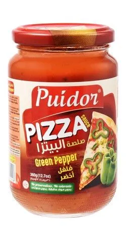 Puidor Pizza Sauce With Green Pepper - Preservatives Free, Colorants Free - 360 Gr