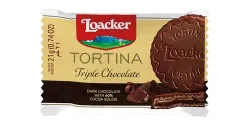 Loacker Gran Pasticceria Triple Dark Chocolate Tortina - 21 Gr
