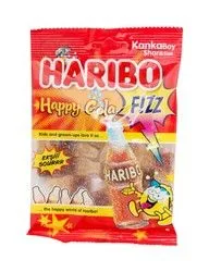 Haribo Happy Fizz Candy Cola Flavor - 70 Gr