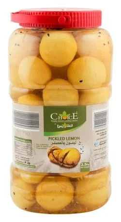Choice Pickled Lemons - Coloring Free, Vegetarian - 2.5 Kg