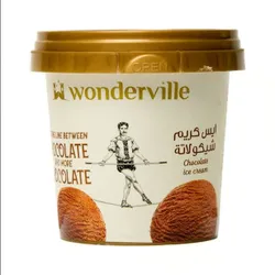 Wonderville CHOCOLATE Ice Cream Cup with CHOCOLATE SAUCE - 150 ml