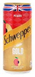 Schweppes Gold Peach Malt Drink - Alcohol Free - 300 Ml