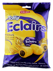 Elvan Eclairs Caramel Toffee Filled With Cocoa & Hazelnut Cream - 280 Gr