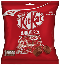 Kitkat Milk Chocolate Miniature Bars - Vegetarian (10 Pieces) - 110 Gr