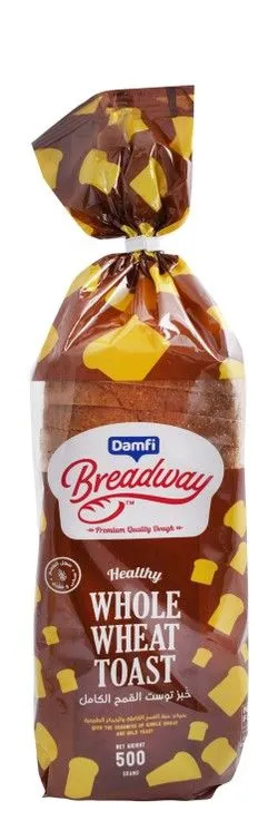 Breadway Sliced Whole Wheat Toast Bread - 500 Gr