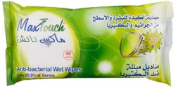 5 Max Touch Wet Wipes Anti-Bacterial - 15 Piece