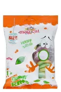 Magical Assorted Gummy Rings - Gluten Free - 80 Gr