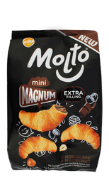 Molto Mini Magnum Croissants Filled With Chocolate & Hazelnut Paste - 77 Gr