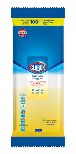 Clorox Disinfecting Wet Wipes Citrus Scent - Bleach Free - 20 Tissues