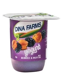 Dina Farms Berries & Muffin Yogurt - 105 Gr