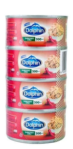 Dolphin Shredded Tuna With Chili - 4 X 200 Gr