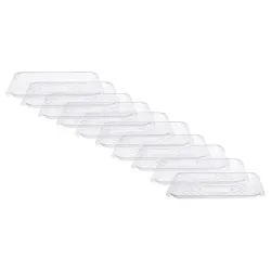 Elite Rectangular Dessert Plates - 10 Pcs - 27X19 Cm - Transparent