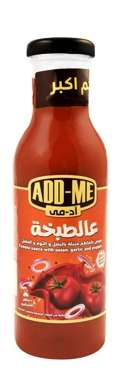 Add-Me Tomato Sauce With Onion, Garlic & Black Pepper - 375 Gr
