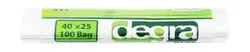 Degra Eco-Friendly Clear Plastic Food Bag Roll (40X25Cm) - 100 Per Pack