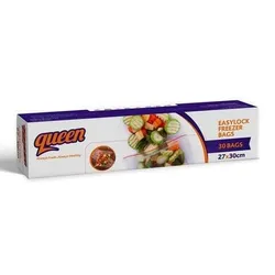 Queen Easy Lock Freezer Bags, 30 Bags - 27X30Cm
