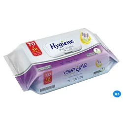 Hygiene 3 Wet Wipes Sensitive Skin- 80 Wipes