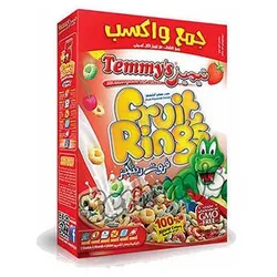 Temmys Fruit Rings Cereal Box - 375 Gm