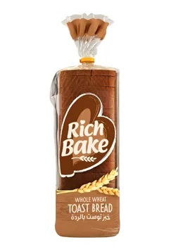 Rich Bake Whole Wheat Toast Sliced Bread - 500 Gr