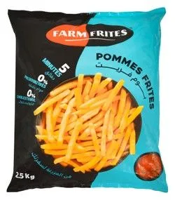 Farm Frites Frozen French Fries - Vegan, Gluten Free, Trans Fat Free - 2.5 Kg