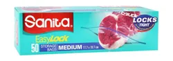 Sanita Easylock Medium Food Storage Bags (17.7X19.7Cm) - 50 Per Pack