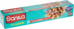 Sanita Easy Lock Freezer Bags, Large - 20Pc