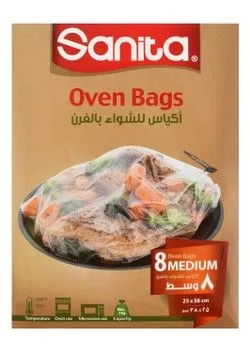 Sanita Clear Medium Oven Bags (25X38Cm) - 8 Per Pack