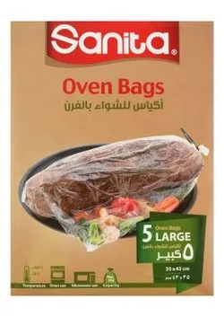Sanita Clear Large Oven Bags (35X43Cm) - 5 Per Pack