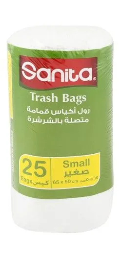 Sanita Small Trash Bags (65X50Cm) - 25 Per Pack