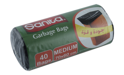 Sanita Black Medium Garbage Bags (20X90Cm) - 20 Per Pack