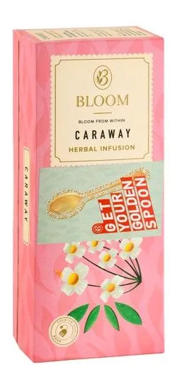 Bloom Caraway Herbal Infusion Tea Bags With Free Golden Spoon - 20 Per Pack