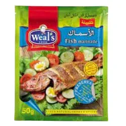 Weal's Food Fish Marinade Powder - Preservatives Free - 50 Gr