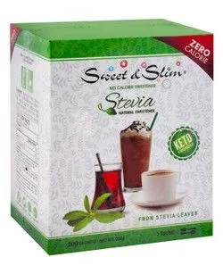 Sweet & Slim Keto Friendly Stevia (200 Sachets) - Calorie Free, Gmo Free - 200 Gr