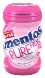 Mentos Pure Fresh Bubble Chewing Gum With Green Tea Extract - Sugar Free - 50 Per Pack