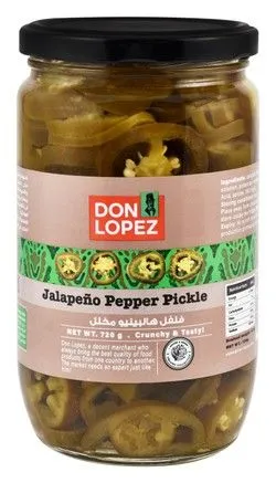 Don Lopez Sliced Jalapeno Pepper Pickles In Brine - 720 Gr