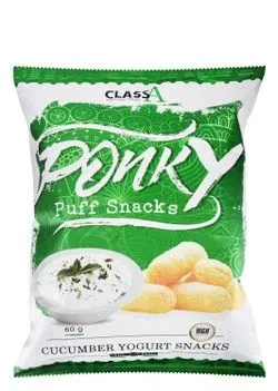 Class A Ponky Cucumber Yogurt Puff Snacks - 60 Gr