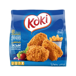 Koki Crunchy Chicken Thighs With Fries- 8Pc