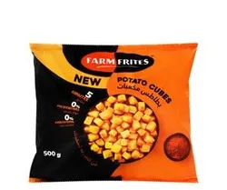 Farm Frites Frozen Potato Cubes - Trans Fat Free, Gluten Free, Preservatives Free - 500 Gr